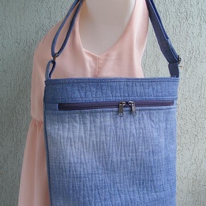 Virágok farmer  táska - táska & tok - kézitáska & válltáska - válltáska - Meska.hu