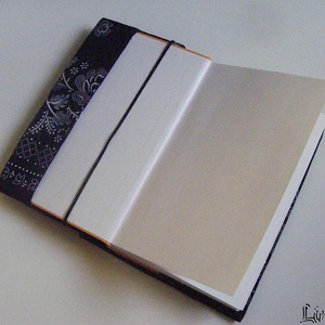 Könyvborító állítható szélességgel, kékfestő jellegű anyagból - könyv & zene - könyvtok - Meska.hu