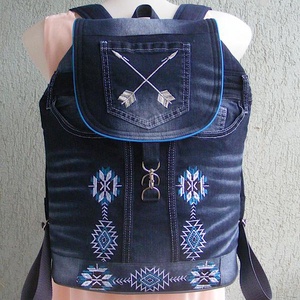 Farmer hátizsák hímzett motívumokkal - táska & tok - hátizsák - hátizsák - Meska.hu