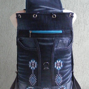 Farmer hátizsák hímzett motívumokkal - táska & tok - hátizsák - hátizsák - Meska.hu