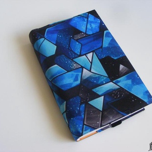 Kék minta, vízhatlan könyvborító állítható szélességgel - Meska.hu