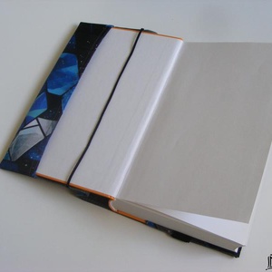 Kék minta, vízhatlan könyvborító állítható szélességgel - könyv & zene - könyvtok - Meska.hu