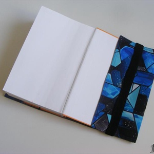 Kék minta, vízhatlan könyvborító állítható szélességgel - könyv & zene - könyvtok - Meska.hu