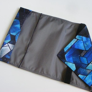 Kék minta, vízhatlan könyvborító állítható szélességgel - könyv & zene - könyvtok - Meska.hu