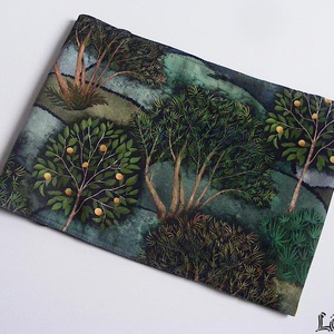 Zöld erdő, textil könyvborító állítható szélességgel - könyv & zene - könyvtok - Meska.hu