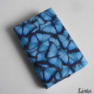 Kék pillangók, vízhatlan könyvborító állítható szélességgel - Meska.hu