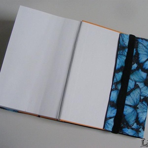 Kék pillangók, vízhatlan könyvborító állítható szélességgel - könyv & zene - könyvtok - Meska.hu