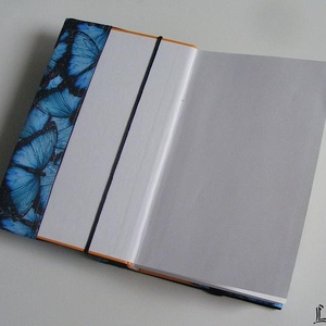 Kék pillangók, vízhatlan könyvborító állítható szélességgel - könyv & zene - könyvtok - Meska.hu