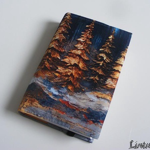 Színes erdő, vízhatlan könyvborító állítható szélességgel, Könyv & Zene, Könyvtok, Varrás, MESKA