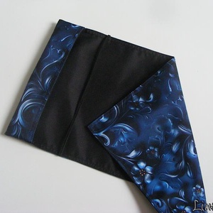 Kék virágok, vízhatlan könyvborító állítható szélességgel - könyv & zene - könyvtok - Meska.hu