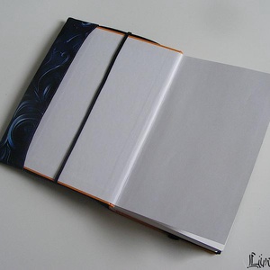 Kék virágok, vízhatlan könyvborító állítható szélességgel - könyv & zene - könyvtok - Meska.hu