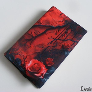 Piros rózsa, vízhatlan könyvborító állítható szélességgel - Meska.hu