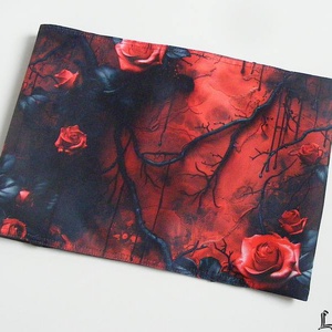 Piros rózsa, vízhatlan könyvborító állítható szélességgel - könyv & zene - könyvtok - Meska.hu