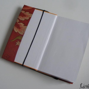 Nagy virág, textil könyvborító állítható szélességgel - könyv & zene - könyvtok - Meska.hu