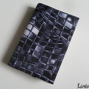 Fekete-fehér minta, vízhatlan könyvborító állítható szélességgel - könyv & zene - könyvtok - Meska.hu