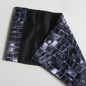 Fekete-fehér minta, vízhatlan könyvborító állítható szélességgel - Meska.hu