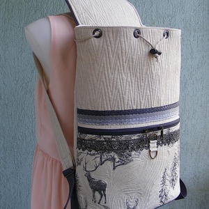 Téli erdő textil hátizsák  - táska & tok - hátizsák - hátizsák - Meska.hu