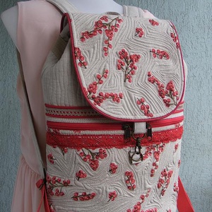 Winterberry textil hátizsák  - táska & tok - hátizsák - hátizsák - Meska.hu