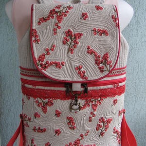 Winterberry textil hátizsák  - táska & tok - hátizsák - hátizsák - Meska.hu
