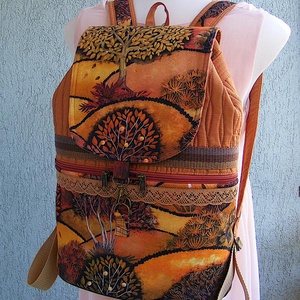 Őszi erdő textil hátizsák , Táska & Tok, Hátizsák, Hátizsák, Varrás, MESKA