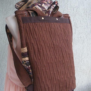 Város textil hátizsák gobelin jellegű vászonból - táska & tok - hátizsák - hátizsák - Meska.hu