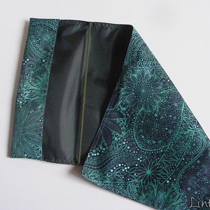 Zöld minta, vízhatlan könyvborító állítható szélességgel - könyv & zene - könyvtok - Meska.hu