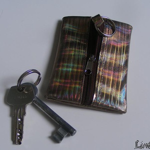 Valódi bőr kulcstartó, hologramos, Táska & Tok, Kulcstartó & Táskadísz, Kulcstartó, Varrás, MESKA