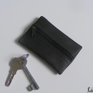 Valódi bőr kulcstartó, étcsokibarna, Táska & Tok, Kulcstartó & Táskadísz, Kulcstartó, Varrás, MESKA