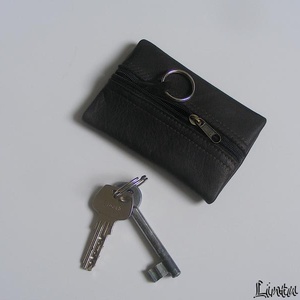 Valódi bőr kulcstartó, étcsokibarna - táska & tok - kulcstartó & táskadísz - kulcstartó - Meska.hu