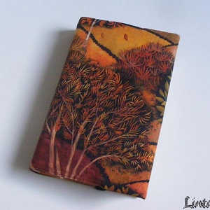 Őszi erdő, textil könyvborító állítható szélességgel, Könyv & Zene, Könyvtok, Varrás, MESKA