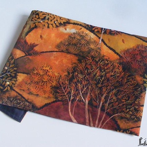 Őszi erdő, textil könyvborító állítható szélességgel - könyv & zene - könyvtok - Meska.hu