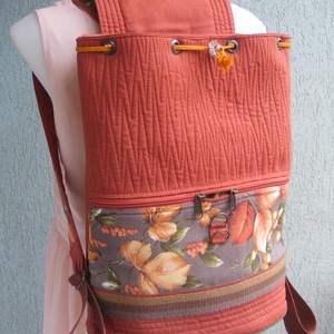 Őszi levelek textil hátizsák  - táska & tok - hátizsák - hátizsák - Meska.hu