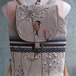 Madárka textil hátizsák  - táska & tok - hátizsák - hátizsák - Meska.hu