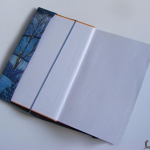 Kék erdő, textil könyvborító állítható szélességgel - könyv & zene - könyvtok - Meska.hu