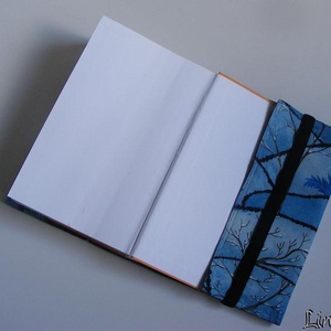 Kék erdő, textil könyvborító állítható szélességgel - könyv & zene - könyvtok - Meska.hu