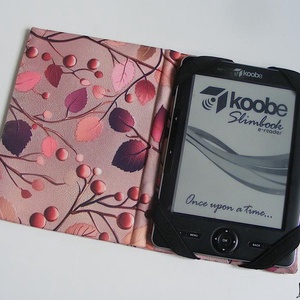 Rózsaszínű levelek, vízhatlan anyagból készült ebook olvasó kemény tok - táska & tok - ebook & tablet tok - Meska.hu