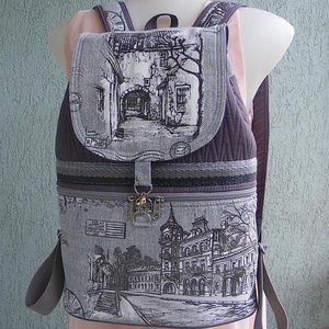 Város utcai textil hátizsák  - Meska.hu