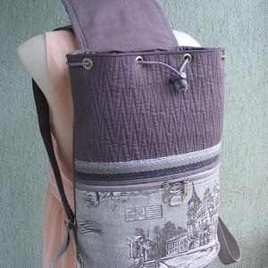 Város utcai textil hátizsák  - táska & tok - hátizsák - hátizsák - Meska.hu