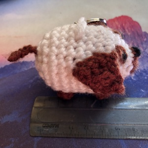 Amigurumi kutyás kulcstartó vagy táskadísz - táska & tok - kulcstartó & táskadísz - kulcstartó - Meska.hu