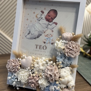 Első pillanat - babaköszöntő kép , Baba - mama, Babaemlékek, Baba emlékőrző, Gyertya-, mécseskészítés, Fotó, grafika, rajz, illusztráció, MESKA