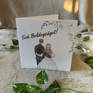 Pénzátadó gratulációs kártya, Esküvő, Nászajándék, Esküvői pénzátadó boríték, kártya, Fotó, grafika, rajz, illusztráció, MESKA