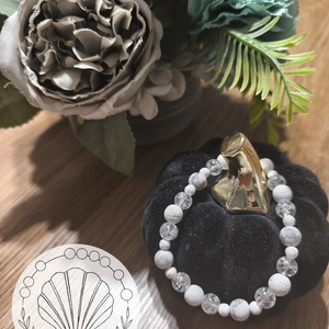 Snow dream, Ékszer, Karkötő, Ásványkarkötő, Ékszerkészítés, MESKA