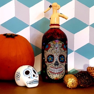 Festett retro szódásüveg Halloween dekoráció (7) - Meska.hu
