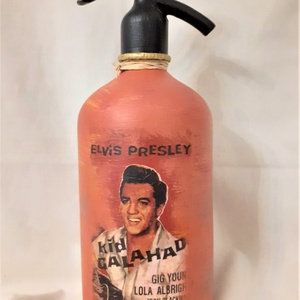 Festett Retro szódásüveg, Elvis Presley - Meska.hu
