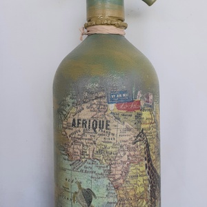 Festett Retro szódásüveg, Afrika - Meska.hu