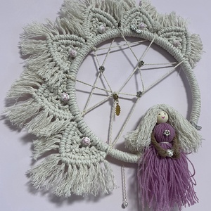 Makramé mandala - otthon & életmód - dekoráció - fali és függő dekoráció - falra akasztható dekor - Meska.hu