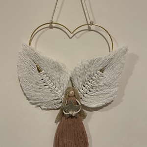 Karácsonyi angyal, Karácsony, Karácsonyi lakásdekoráció, Karácsonyi lakásdíszek, Csomózás, MESKA