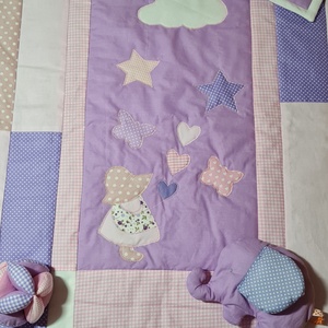 Patchwork baba garnitúra , Baba - mama, Baba ágynemű, Rácsvédő & Baldachin, Varrás, MESKA