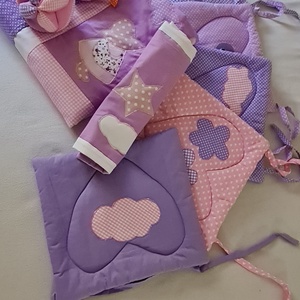 Patchwork baba garnitúra  - baba - mama - baba ágynemű - rácsvédő & baldachin - Meska.hu