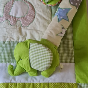 Patchwork baba garnitúra  - baba - mama - baba ágynemű - rácsvédő & baldachin - Meska.hu